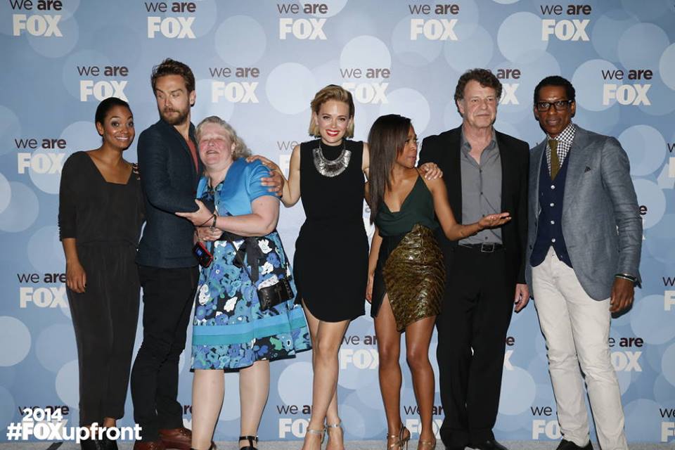 The cast of 'Sleepy Hollow', with a prize-winning "super fan", in Hollywood.